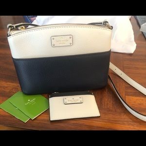 Kate Spade Crossbody Navy/White with Cardholder